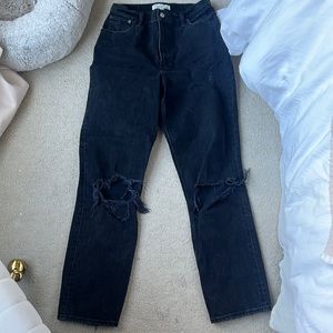 Abercrombie 90s straight ultra high rise curve love jeans